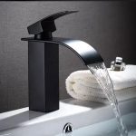Matte Black Waterfall-Style Basin Mixer