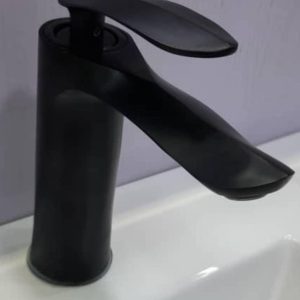 Matte Black Heavy-Gauge Basin Mixer