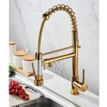 Gold Dual-Function Chain Handle Sink Mixer