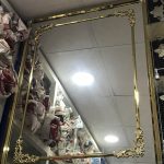 Designer Mirror with Golden Frame