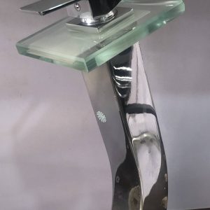 LED-Illuminated Long-Neck Basin Mixer