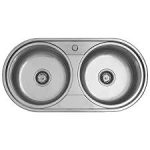 Dual Round Basin Kitchen Sink - Model KS-SS07