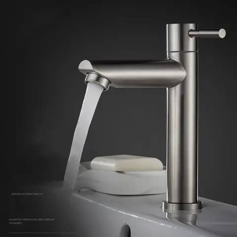 Curved Rust-Resistant Basin Tap - Image 2