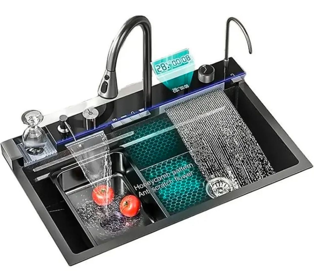 Advanced Multi-Functional Smart Kitchen Sink with 5-Button Digital Display