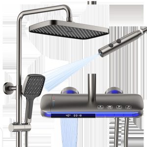 Smart LED Thermostatic Shower with Brass Engine