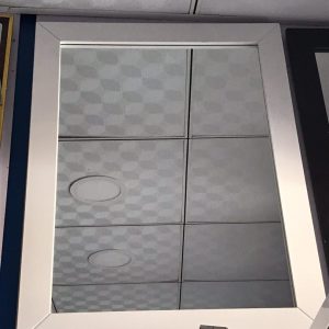 White Wooden Frame Wall Mirror - Model P13